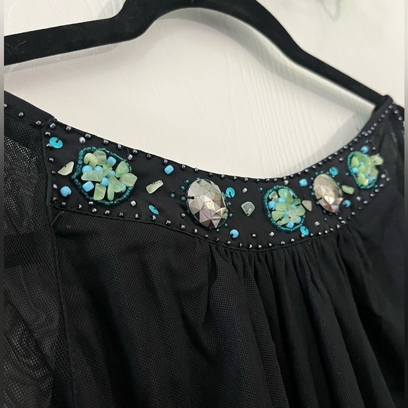 Krista Lee Black Dress with Teal Accents - Picture 3 of 6